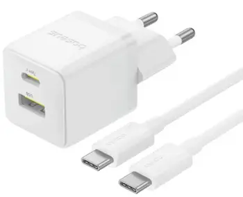Мережевий зарядний пристрій Baseus Palm Fast Charger 30W EU Moon White Mini USB-C to USB-C cable (P1011160A213-01)