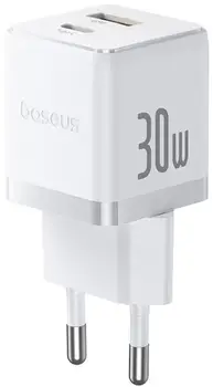 Сетевое зарядное устройство Baseus Palm Fast Charger 30W EU Moon White (P1011160A213-00)