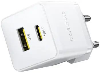 Сетевое зарядное устройство Baseus Palm Fast Charger 30W EU Moon White (P1011160A213-00)