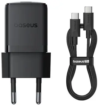 Сетевое зарядное устройство Baseus Palm Fast Charger 30W Type-C to Type-C cable Cluster Black (P10111605113-01)