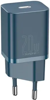 Сетевое зарядное устройство Baseus Super Si Quick Charger 1C 20W Type-C Lightning 20W Blue (TZCCSUP-B03)