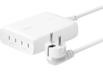 Мережевий зарядний пристрій Belkin Boost Up Charge Pro GaN 4-Ports Charger 200W White (WCH015VFWH)