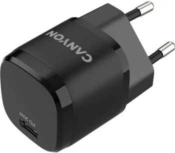 Мережевий зарядний пристрій Canyon H-20-05 Black (CNE-CHA20B05)