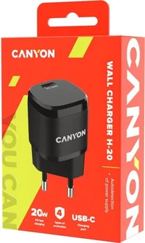 Мережевий зарядний пристрій Canyon H-20-05 Black (CNE-CHA20B05)