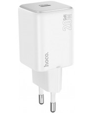 Мережевий зарядний пристрій HOCO N40 Mighty USB-C PD20W charger set (USB-C to Lightning) White