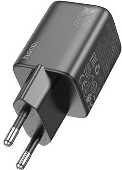 Мережевий зарядний пристрій Hoco N41 Almighty PD20W + QC3.0 (1USB-A/1C) Black