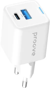 Сетевое зарядное устройство Proove Pocket GaN 25W Type-C + USB White (WCPG25111202)