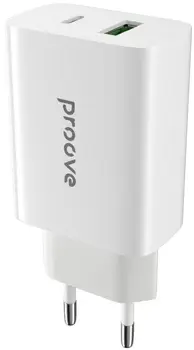 Сетевое зарядное устройство Proove Rapid 20W (Type-C + USB) White (WCRP20110002)