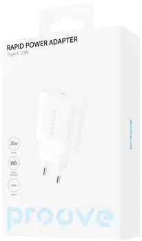 Мережевий зарядний пристрій Proove Rapid 20W (Type-C) White (WCRP20000102)