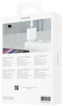 Сетевое зарядное устройство Proove Rapid 30W (Type-C) + Кабель Type-C to Type-C White (WCRP30012202)