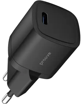 Мережевий зарядний пристрій Proove Silicone Power 20W (Type-C) Black (WCSP20010001)