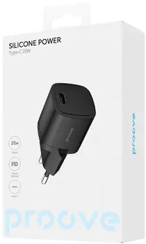 Мережевий зарядний пристрій Proove Silicone Power 20W (Type-C) Black (WCSP20010001)