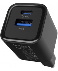 Мережевий зарядний пристрій Proove Silicone Power Plus 20W USB-C + USB-A Black (WCSP2011001)