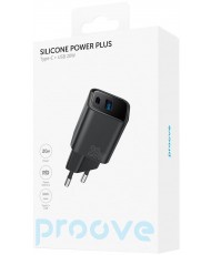 Мережевий зарядний пристрій Proove Silicone Power Plus 20W USB-C + USB-A Black (WCSP2011001)