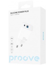 Мережевий зарядний пристрій Proove Silicone Power Plus 20W USB-C + USB-A White (WCSP2011002)