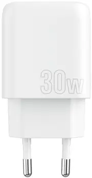 Сетевое зарядное устройство Proove Silicone Power Plus 30W (Type-C + USB) White (WCSP3011002)