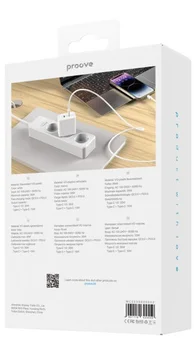 Сетевое зарядное устройство Proove Speed Surge Gan 35W (Type-C + Type-C) White (WCSS30020002)