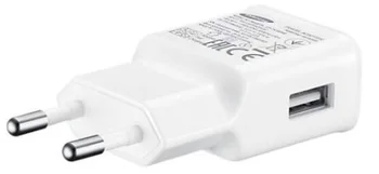 Мережевий зарядний пристрій Samsung 15W PD Power Adapter USB-A (w/o cable) (EU) White (EP-TA200NWE) (No Box)