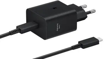 Сетевое зарядное устройство Samsung 45W USB-C EU + Type-C to Type-C cable Black (EP-T4511XBEGEU) (UA)