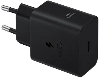 Сетевое зарядное устройство Samsung 45W USB-C EU + Type-C to Type-C cable Black (EP-T4511XBEGEU) (UA)