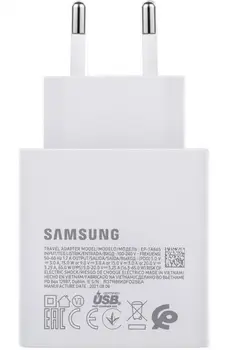 Сетевое зарядное устройство Samsung 65W USB-C (w/o Cable) (EU) White (EP-TA865NWE) (No Box)