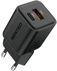 Мережевий зарядний пристрій Senteo Z-22 (1USB-C+1USB-A PD20W GaN/QC3.0 18W) Mini Charger (with Certificate CE) Black
