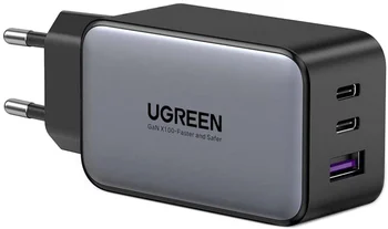 Мережевий зарядний пристрій UGREEN CD244 GaN X 65W QC4.0 PD3.0 Black (10335)