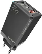Мережевий зарядний пристрій Yoki Led Series GaN Ultra PD 65W Black
