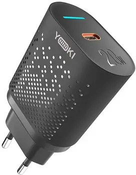 Сетевое зарядное устройство Yoki Led Series Type-C 20W Black