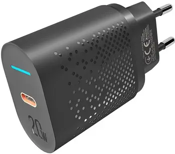 Сетевое зарядное устройство Yoki Led Series Type-C 20W Black