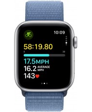 Смарт-годинник Apple Watch SE 2 GPS 44mm Silver Aluminium Case with Winter Blue Sport Loop (MREF3)