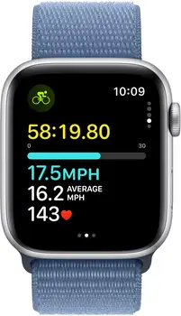 Смарт-годинник Apple Watch SE 2 GPS 44mm Silver Aluminium Case with Winter Blue Sport Loop (MREF3)
