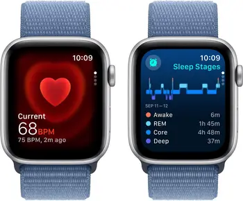 Смарт-годинник Apple Watch SE 2 GPS 44mm Silver Aluminium Case with Winter Blue Sport Loop (MREF3)