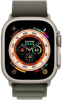 Смарт-годинник Apple Watch Ultra GPS + Cellular 49мм Titanium Case with Green Alpine Loop - Small (MNHC3/MNHJ3)
