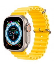 Смарт-годинник Apple Watch Ultra GPS + Cellular 49mm Titanium Case with Yellow/Beige Trail Loop - M/L (MQF23/MQFU3)