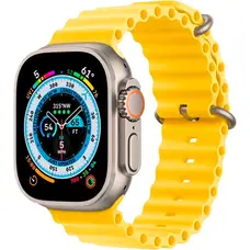 Смарт-годинник Apple Watch Ultra GPS + Cellular 49mm Titanium Case with Yellow/Beige Trail Loop - M/L (MQF23/MQFU3)