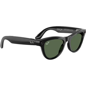 Смарт-очки Ray-Ban Meta Skyler Standard Shiny Black / G-15 Green (RW4010 601/71 52-20)