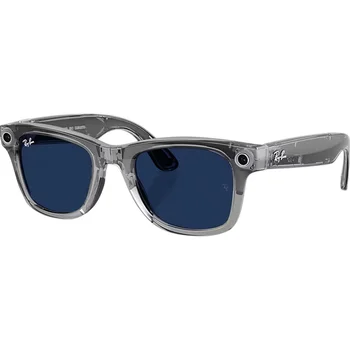 Смарт-очки Ray-Ban Meta Wayfarer Gen 2 Standard Shiny Transparent Grey Frame/Clear Sapphire Lenses (RW4012 6840MF 50-22)