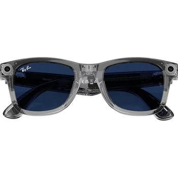 Смарт-очки Ray-Ban Meta Wayfarer Gen 2 Standard Shiny Transparent Grey Frame/Clear Sapphire Lenses (RW4012 6840MF 50-22)