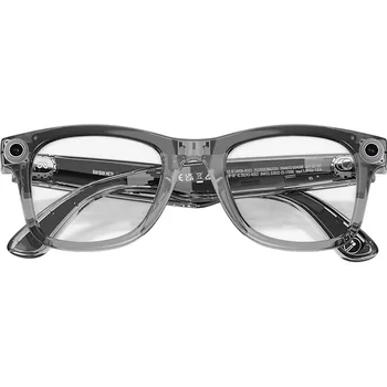 Смарт-очки Ray-Ban Meta Wayfarer Gen 2 Standard Shiny Transparent Grey Frame/Clear Sapphire Lenses (RW4012 6840MF 50-22)