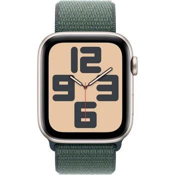 Смарт-часы Apple Watch SE 2 GPS 44mm Starlight Aluminium Case w. Lake Green Sport Loop (MXEW3)