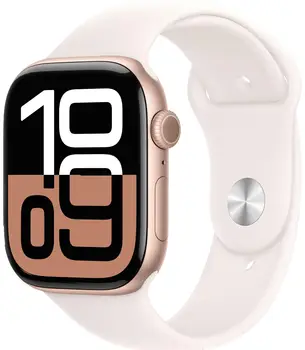 Смарт-годинник Apple Watch Series 10 GPS 42mm Rose Gold Alu. Case w. Light Blush Sport Band - S/M (MWWH3)