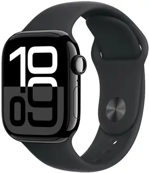 Смарт-годинник Apple Watch Series 10 GPS 46mm Jet Black Alu. Case w. Black Sport Band - M/L (MWWQ3)