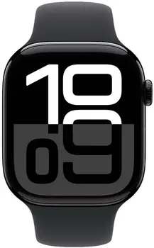 Смарт-годинник Apple Watch Series 10 GPS 46mm Jet Black Alu. Case w. Black Sport Band - M/L (MWWQ3)