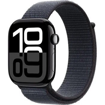Смарт-часы Apple Watch Series 10 GPS 46mm Jet Black Aluminum Case w. Ink Sport Loop (MWWR3)