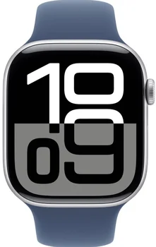 Смарт-часы Apple Watch Series 10 GPS 46mm Silver Alu. Case w. Denim Sport Band - M/L (MWWM3)