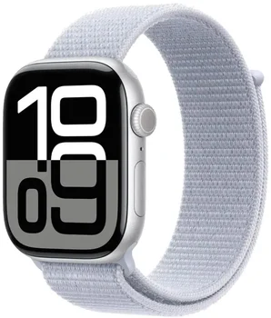 Смарт-часы Apple Watch Series 10 GPS 46mm Silver Aluminum Case w. Blue Cloud Sport Loop (MWWN3)
