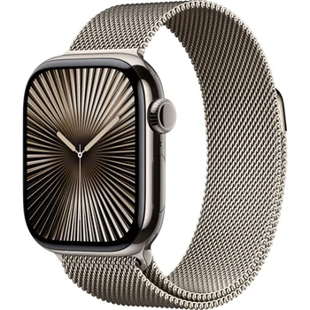 Смарт-часы Apple Watch Series 10 GPS + Cellular 42mm Natural Titanium Case w. Natural Milanese Loop (MWXF3)