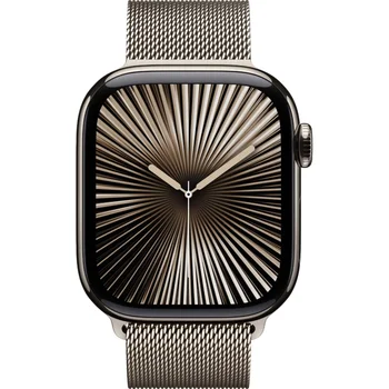 Смарт-часы Apple Watch Series 10 GPS + Cellular 42mm Natural Titanium Case w. Natural Milanese Loop (MWXF3)