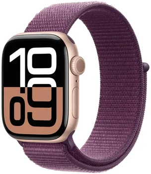 Смарт-часы Apple Watch Series 10 GPS + Cellular 42mm Rose Gold Aluminum Case w. Plum S. Loop (MWXC3)